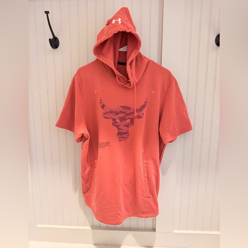 Under Armour Project Rock Terry Short Sleeve Hoodie Men’s Large